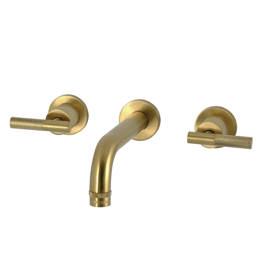 Convergent Wall-Mount Bathroom Faucet in Brushed Brass