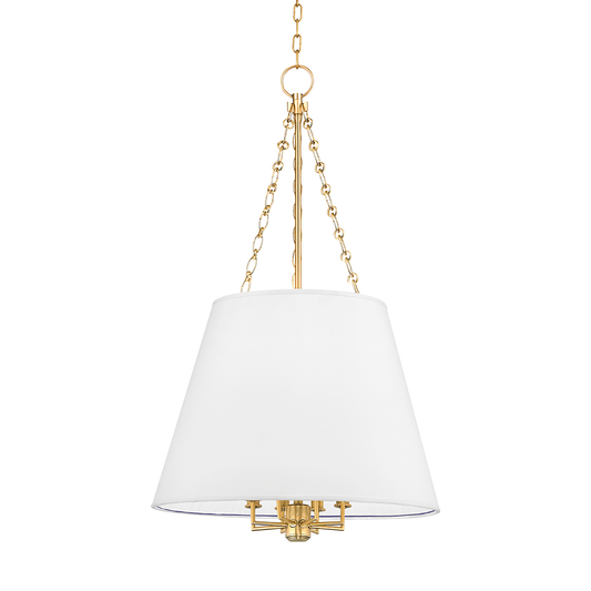 Burdett Pendant with Aged Brass Finish