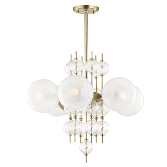 Calypso Chandelier with Aged Brass Finish