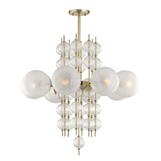 Calypso Chandelier with Aged Brass Finish
