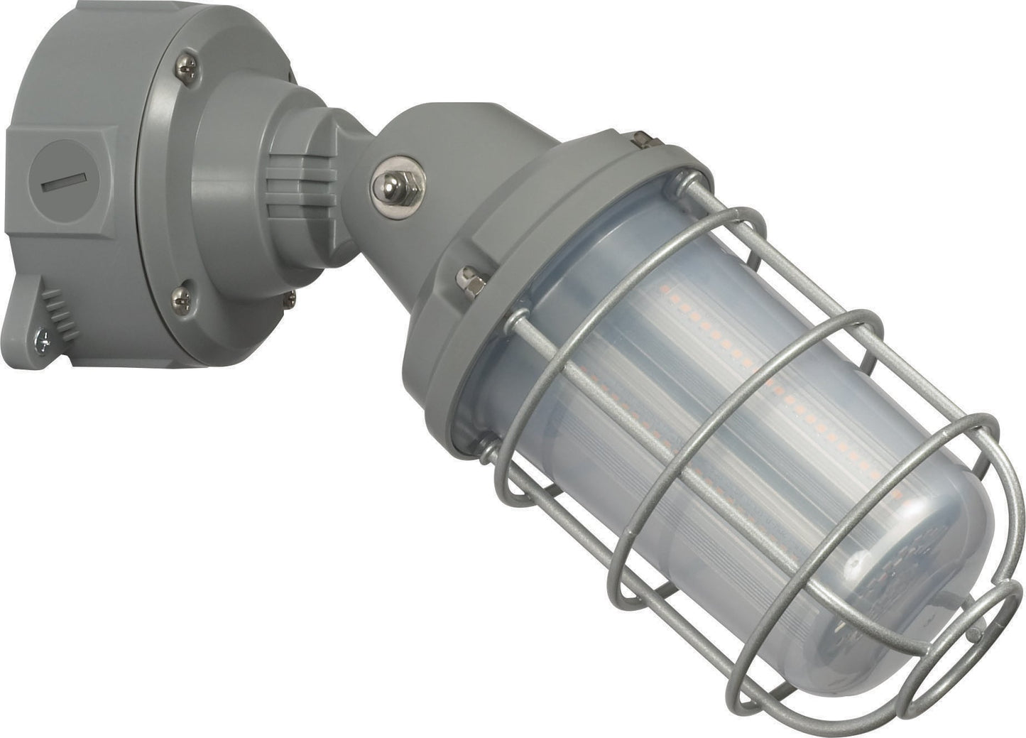 LED Adjustable Vapor Tight Fixture; 20W; 4000K; Gray Finish; 100-277V