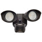 LED Security Light; Dual Head; Bronze Finish; 3000K