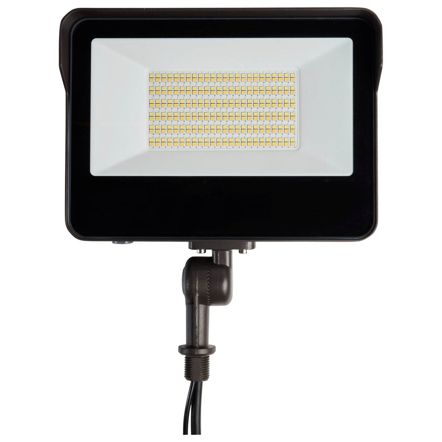 LED Tempered Glass Flood Light with Bypassable Photocell; CCT Selectable 3K/4K/5K; Wattage Adjustable