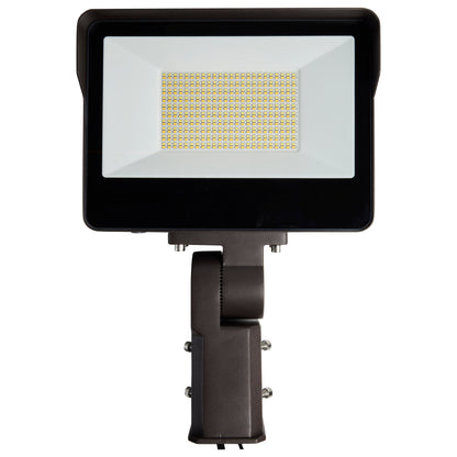 LED Tempered Glass Flood Light with Bypassable Photocell; CCT Selectable 3K/4K/5K; Wattage Adjustable