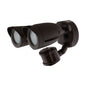 LED Security Light; Dual Head; Bronze Finish; 3000K