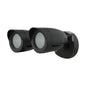 LED Security Light; Dual Head; Motion Sensor Included; Bronze Finish; 4000K