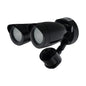 LED Security Light; Dual Head; Black Finish; 4000K