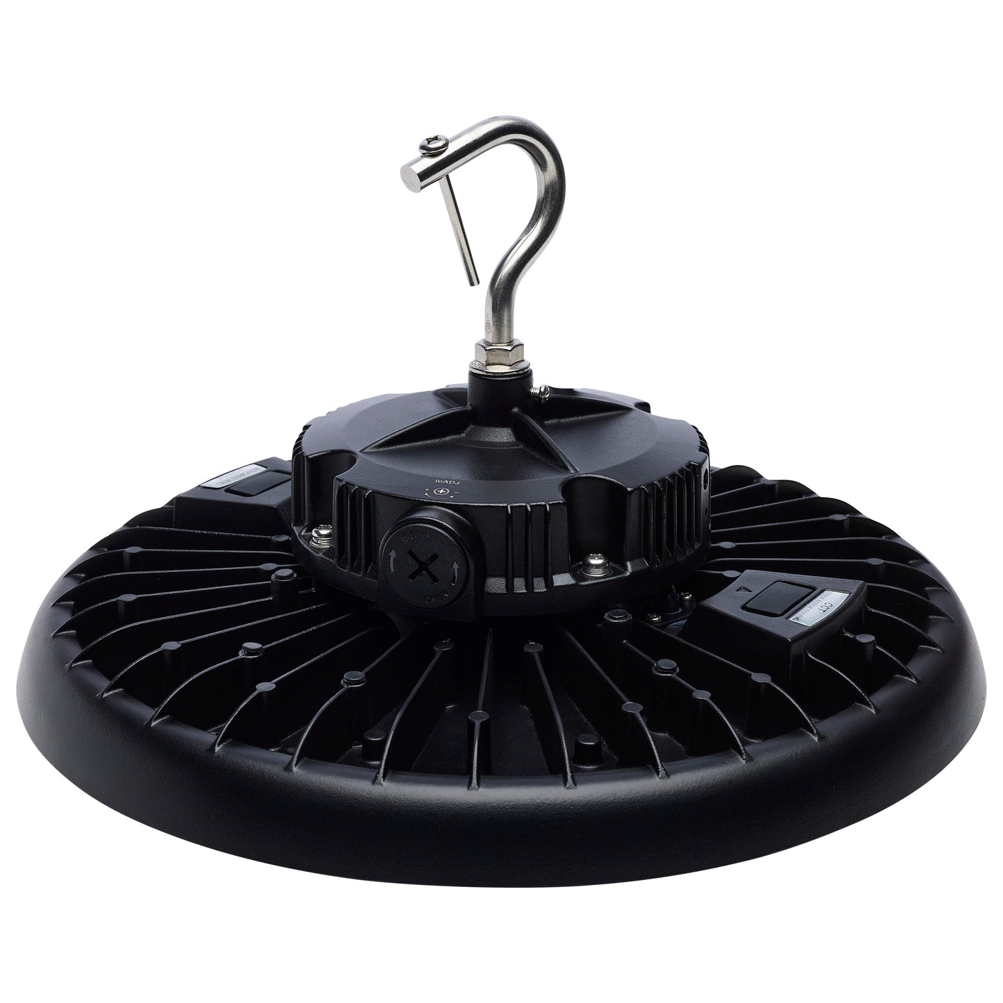 Wattage 150W/175W/200W and CCT Selectable 3K/4K/5K LED UFO High Bay; 100-277 Volt; Black Finish