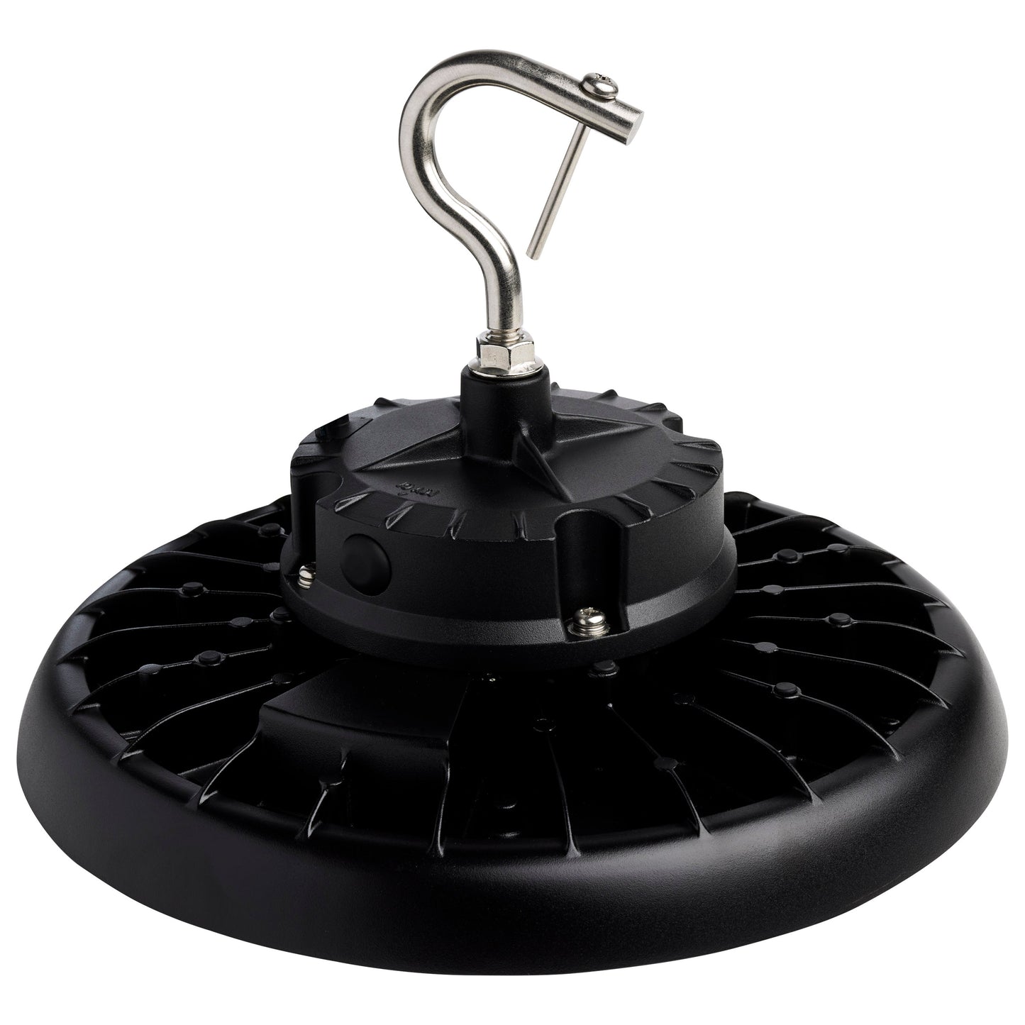 Wattage 150W/175W/200W and CCT Selectable 3K/4K/5K LED UFO High Bay; 120-347 Volt; Black Finish