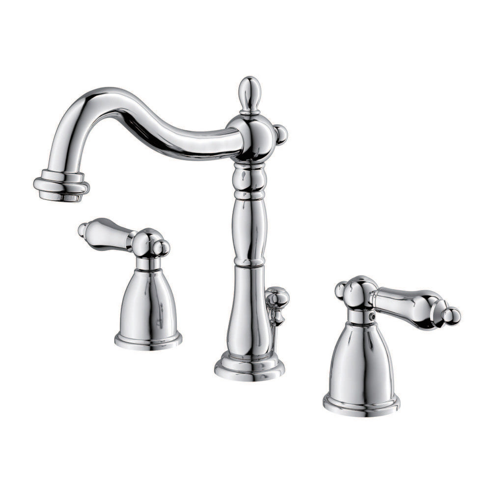 Heritage Widespread Bathroom Faucet in Polished Chrome