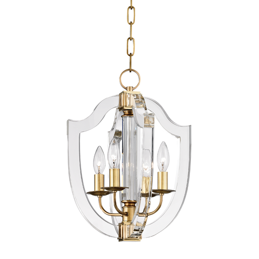 Arietta Pendant with Aged Brass Finish