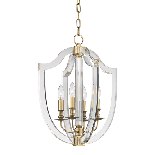 Arietta Pendant with Aged Brass Finish
