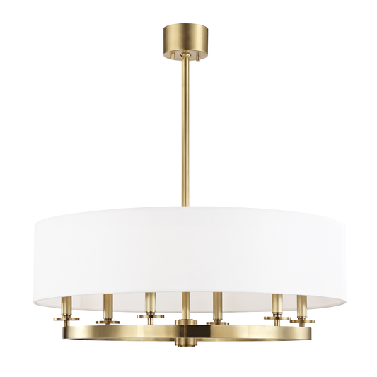 Durham Chandelier with Aged Brass Finish
