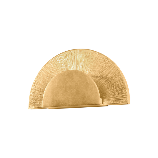 HOMECREST Wall Sconce with Vintage Gold Leaf Finish