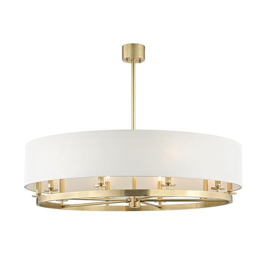 Durham Chandelier with Aged Brass Finish