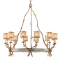 Parc Royale Chandelier In VINTAGE GOLD LEAF Finish