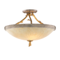 Parc Royale Semi Flush In VINTAGE GOLD LEAF Finish