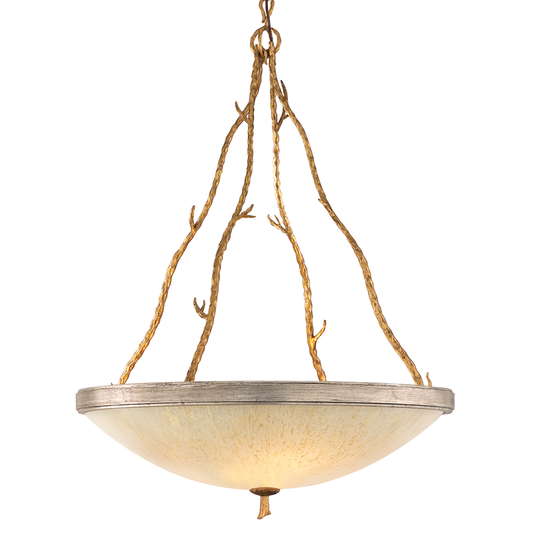Parc Royale Chandelier In GOLD AND SILVER LEAF Finish