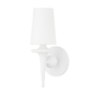 Torch Wall Sconce with White Plaster Finish