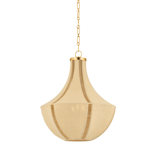 CASCADE LAKE Pendant with Aged Brass Finish