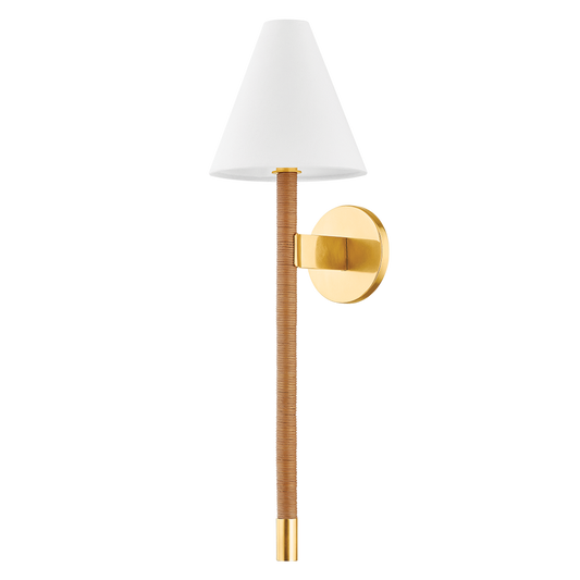 WATKINS WALL SCONCE with AGED BRASS Finish