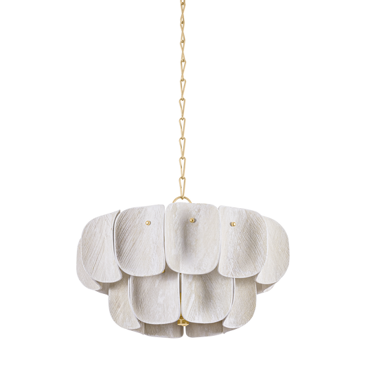 AMALFI Chandelier with VINTAGE GOLD LEAF Finish