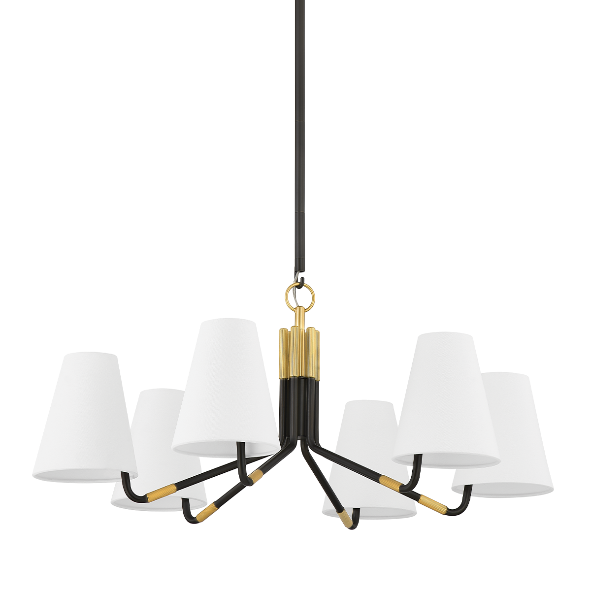 STANWYCK Chandelier with AGED BRASS/DISTRESSED BRONZE Finish