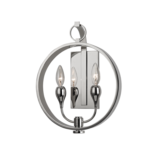 Dresden Wall Sconce with Polished Nickel Finish