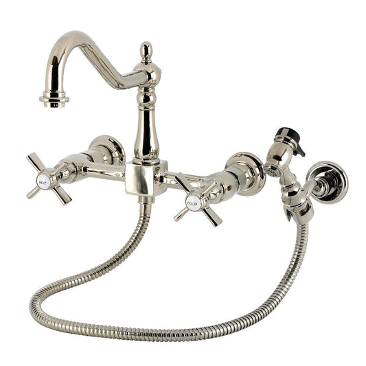 Millennium Wall Mount Kitchen Faucet in Polished Nickel