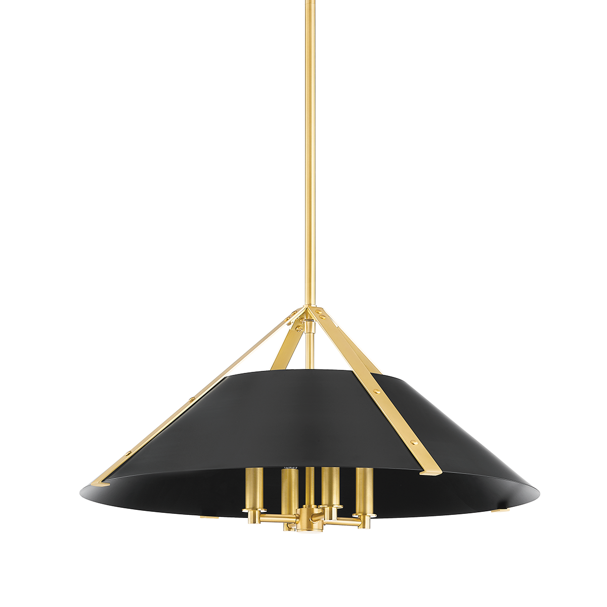 RAYMOND Pendant with Aged Brass/soft Black Finish