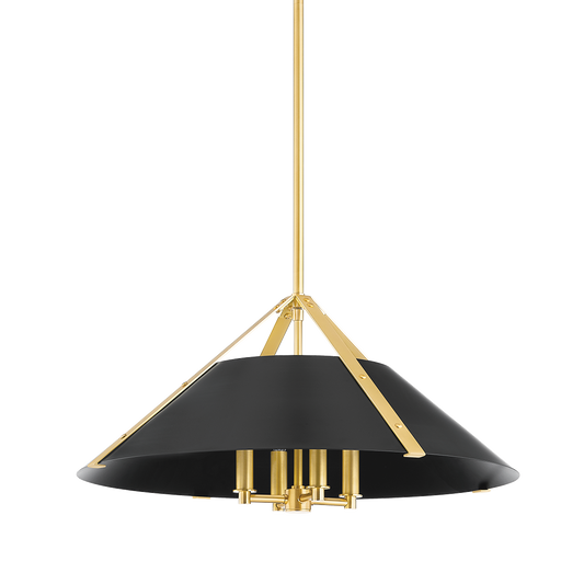 RAYMOND Pendant with Aged Brass/soft Black Finish