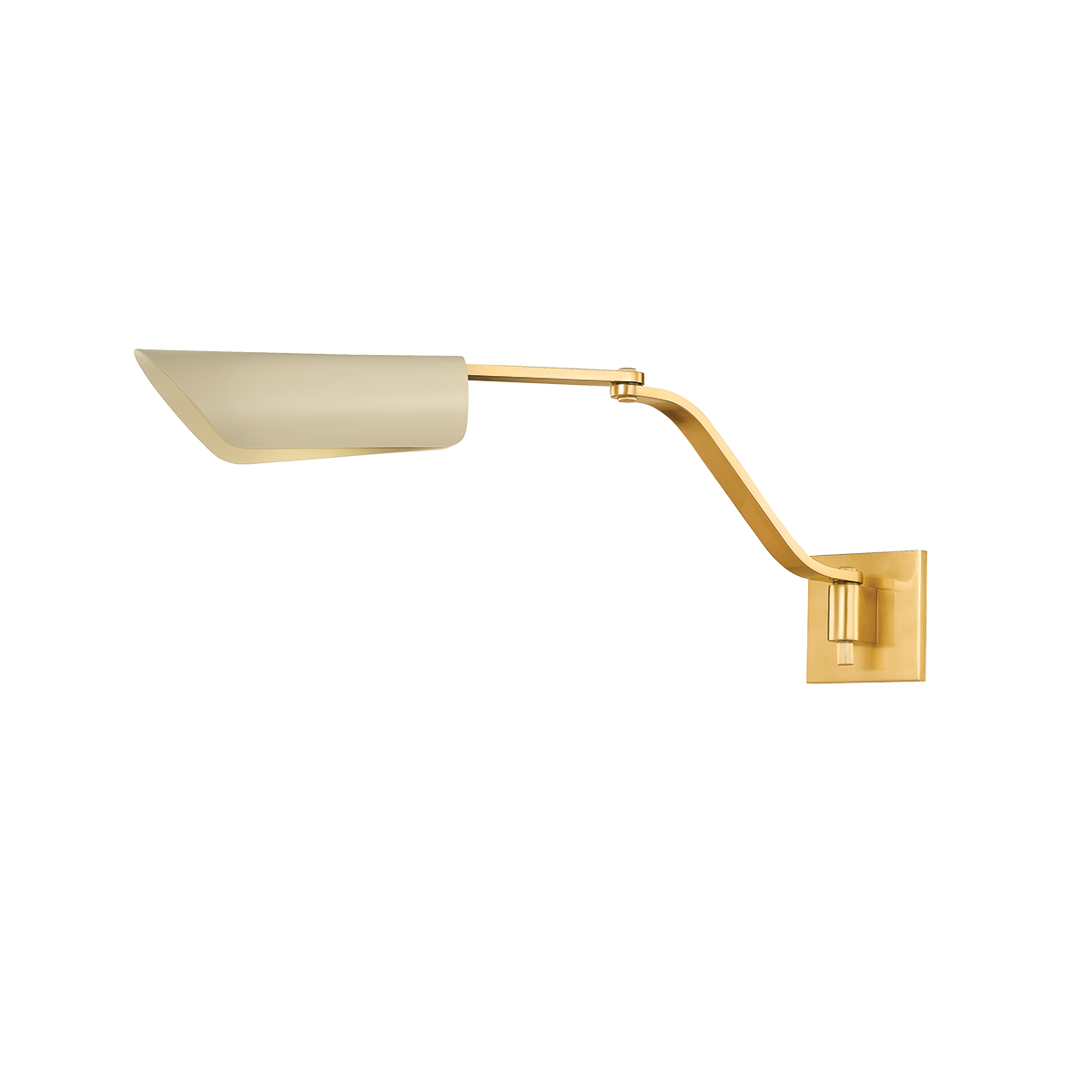 DOUGLASTON WALL SCONCE with AGED BRASS/ SOFT SAND Finish