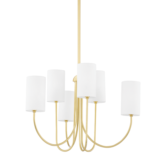 Harlem Chandelier with Aged Brass Finish