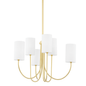 Harlem Chandelier with Aged Brass Finish
