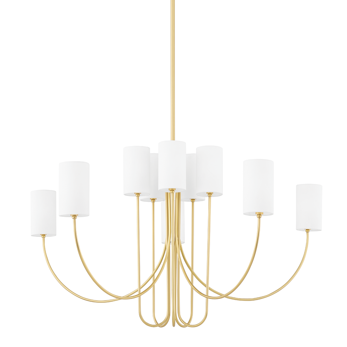 Harlem Chandelier with Aged Brass Finish