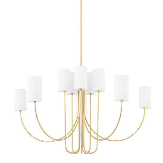 Harlem Chandelier with Aged Brass Finish