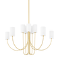 Harlem Chandelier with Aged Brass Finish