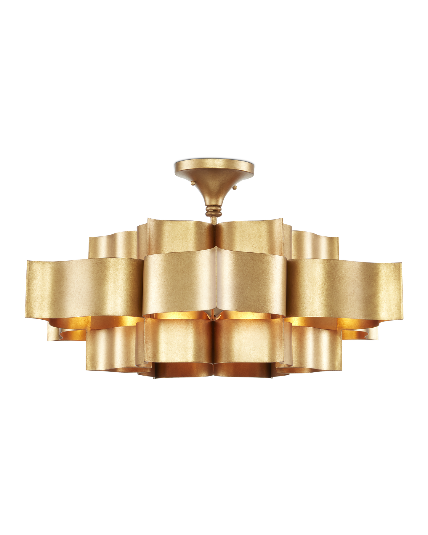Grand Lotus Large Gold Chandelier