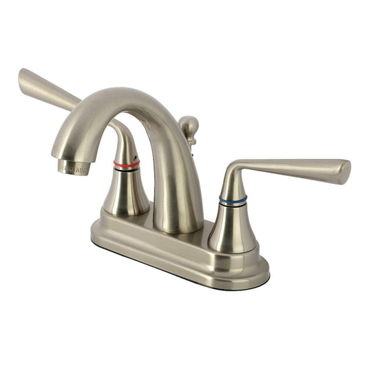 Silver Sage 4 Inch Centerset Bathroom Faucet in Brushed Nickel