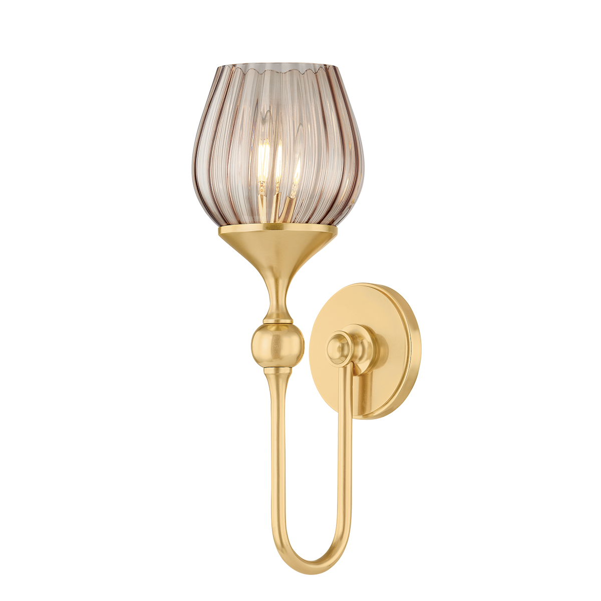 CHATTON Wall Sconce with AGED BRASS Finish