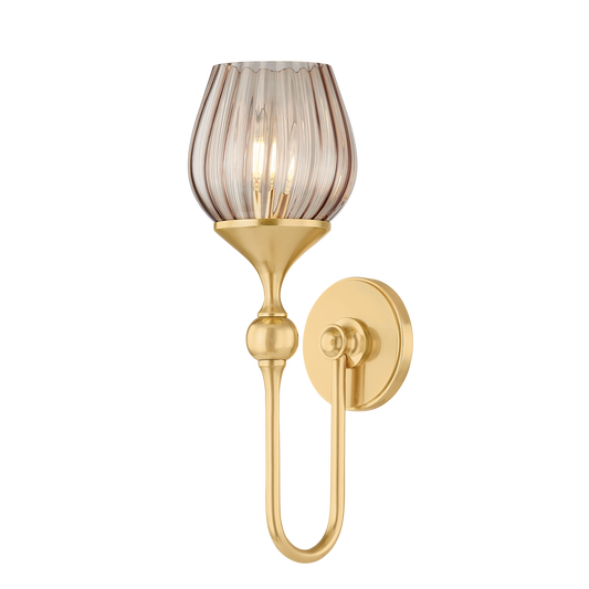 CHATTON Wall Sconce with AGED BRASS Finish