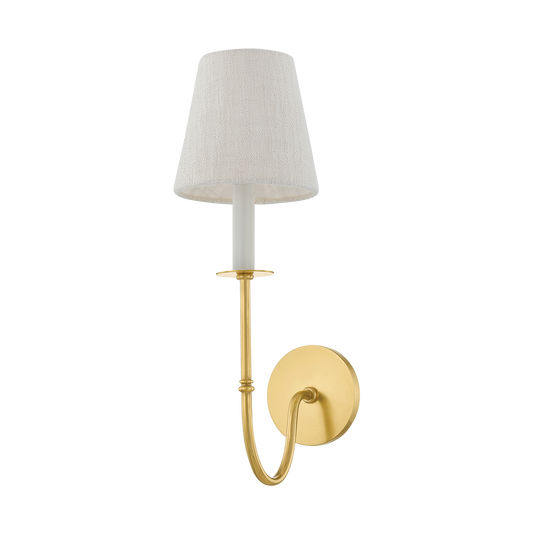 AMINA WALL SCONCE with Aged Brass Finish