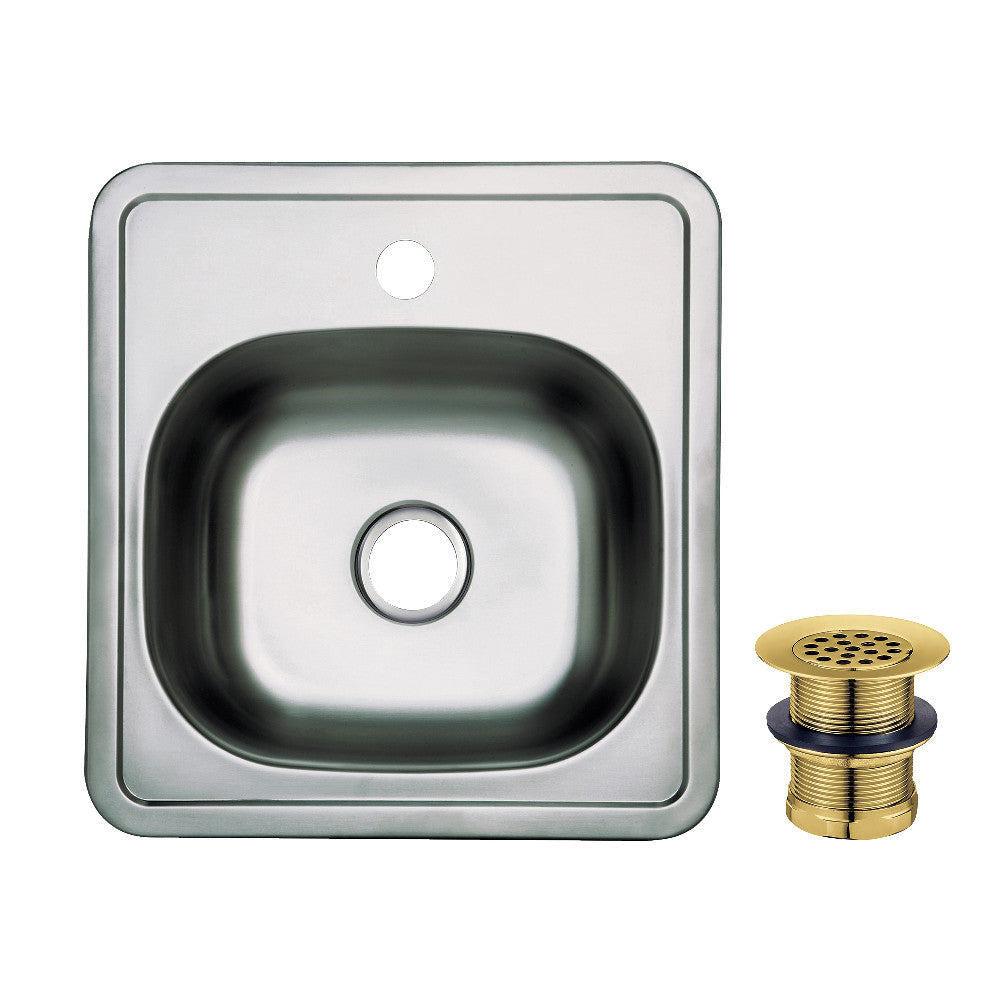 Studio 14.9375 Inch Bar Prep Sink in Brushed Brass