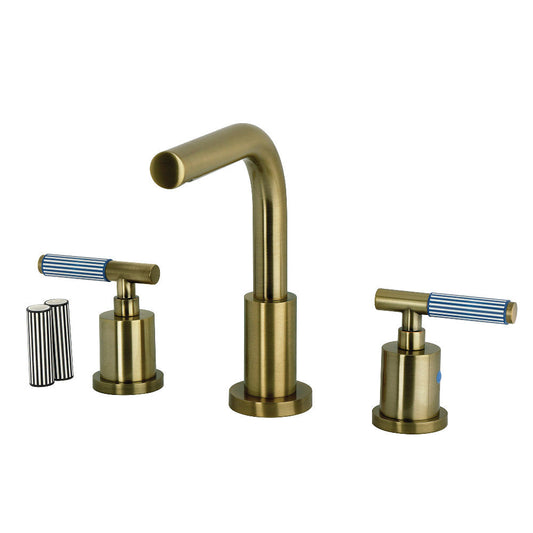 Verona Widespread Bathroom Faucet in Antique Brass