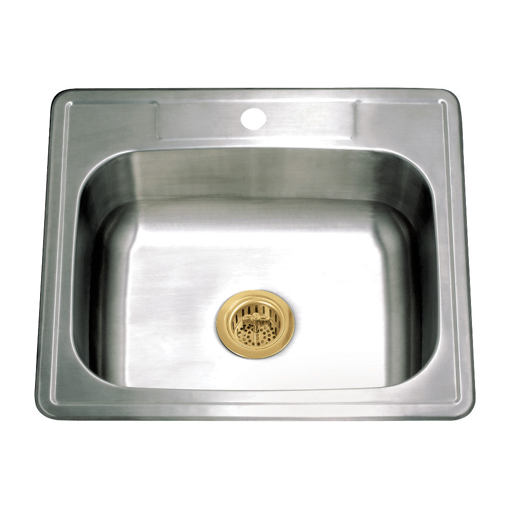 Studio 25 Inch Drop-In Kitchen Sink in Brushed Brass
