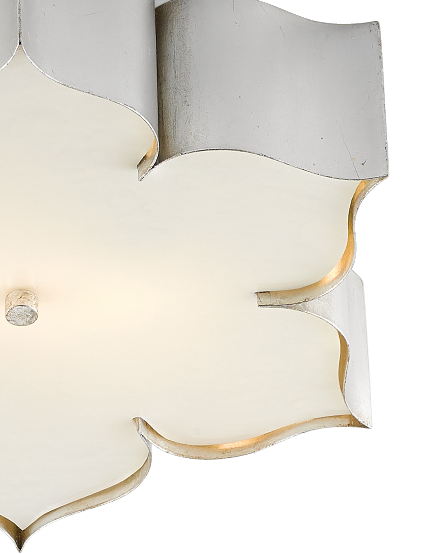 Grand Lotus Silver Flush Mount