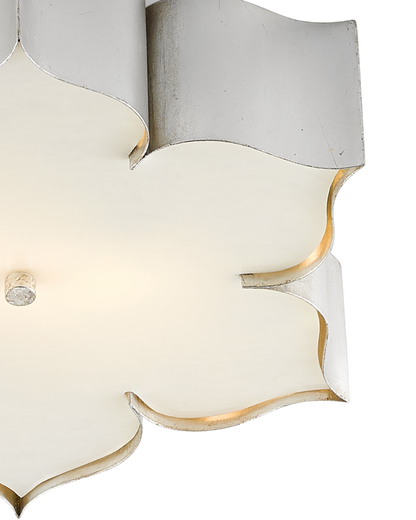 Grand Lotus Silver Flush Mount
