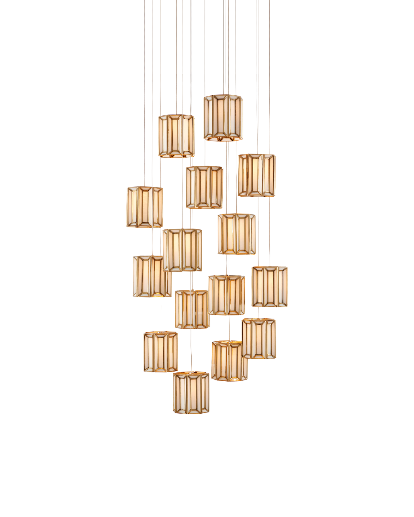 Daze 15-Light Round Multi-Drop Pendant