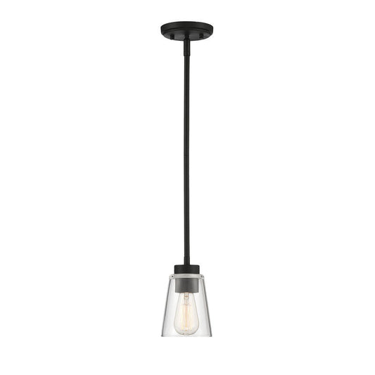 Calhoun 1-Light Mini-Pendant in Matte Black Matte Black