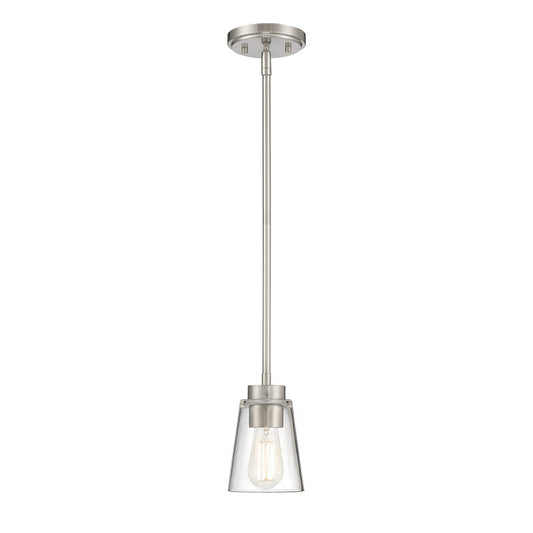 Calhoun 1-Light Mini-Pendant in Satin Nickel Satin Nickel